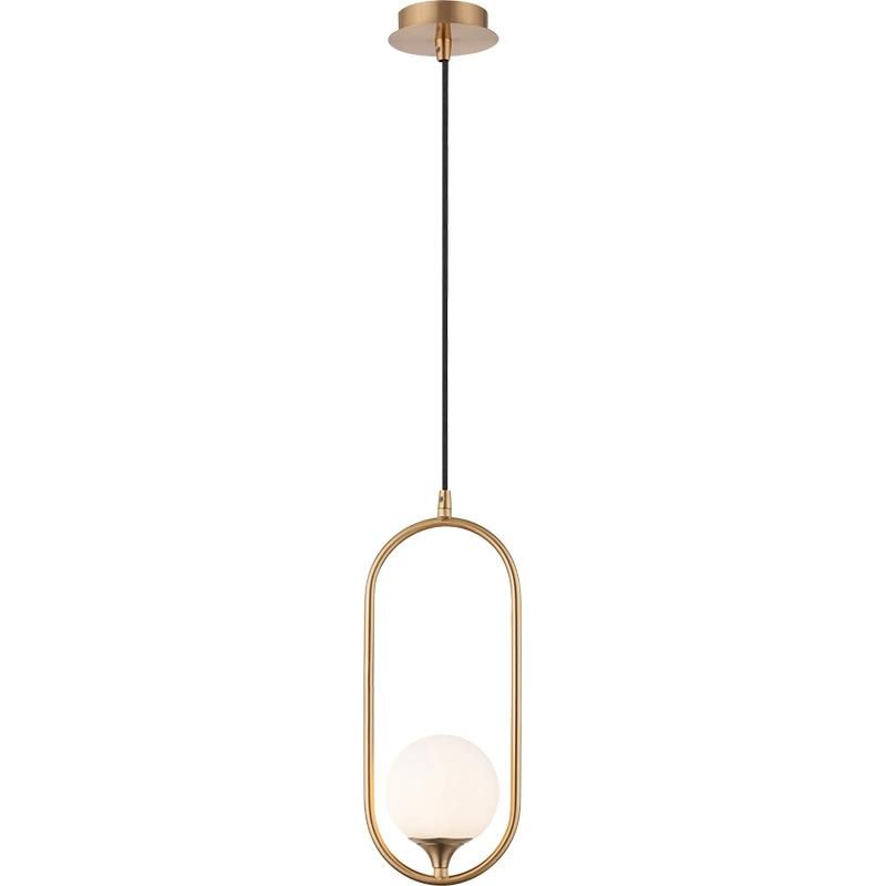 Elegant Lollipop Design Pendant Lighting Modern Style Chandelier 1-Light Lamp Opal Glass Globe Lampshade Indoor Adjustable Hanging Light Fixture for Dinningroom