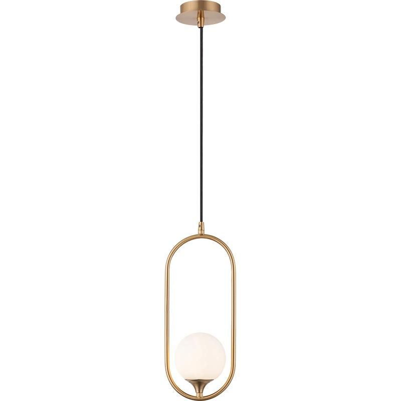 Elegant Lollipop Design Pendant Lighting Modern Style Chandelier 1-Light Lamp Opal Glass Globe Lampshade Indoor Adjustable Hanging Light Fixture for Dinningroom