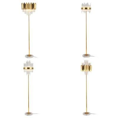 Fashion Living Room Floor Lamps Copper Designer Creative Stand Lights Torchiere Modern Luxury Crystal Vintage Lighting