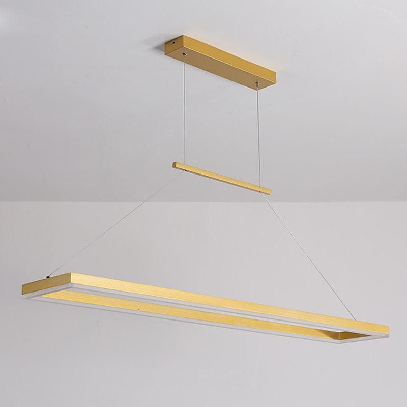 LED Minimalist Chandelier Lamp Modern Simple Strip Lighting Dining Room Pendant Light