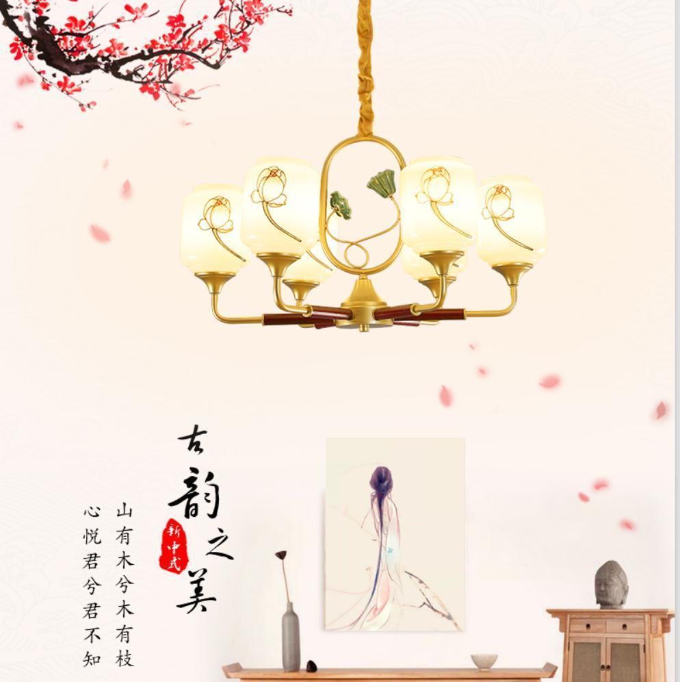 96W, 128W, 168W Modern Golden LED Lamp China Style Ceiling pendant Lamp for Bedroom Living Room