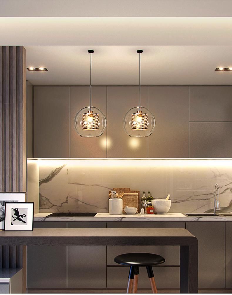 Modern Blown Clear Glass Pendant Lighting