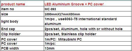 Hot Sale LED 19*19mm Aluminum Profile (MC-093)