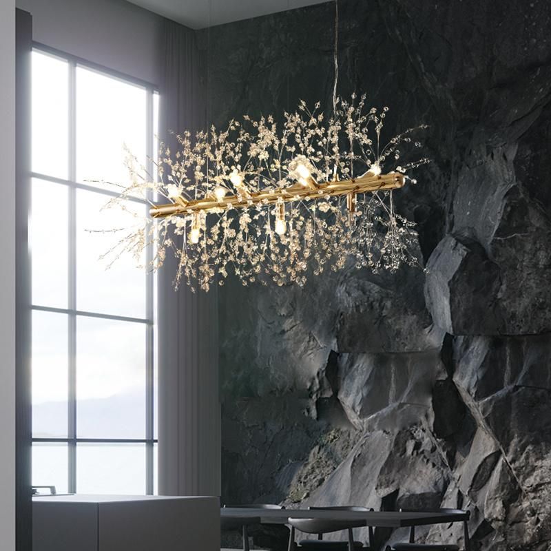 High-End Ball Crystal Chandelier Bedroom Dining Room Pendant Lamp