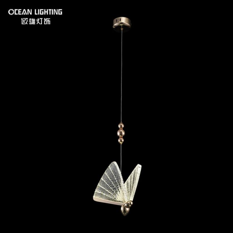 Butterfly Warm Lighting 3000K Metal Crystal 3W Chandelier