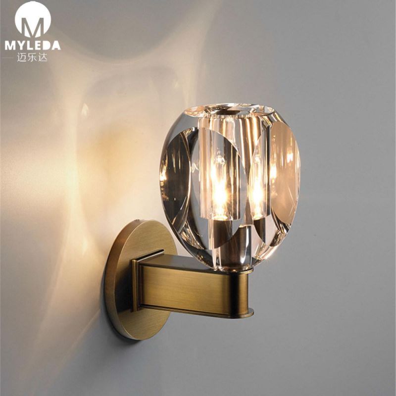 Antique Brass Clear Glass Home Lighting for Walls