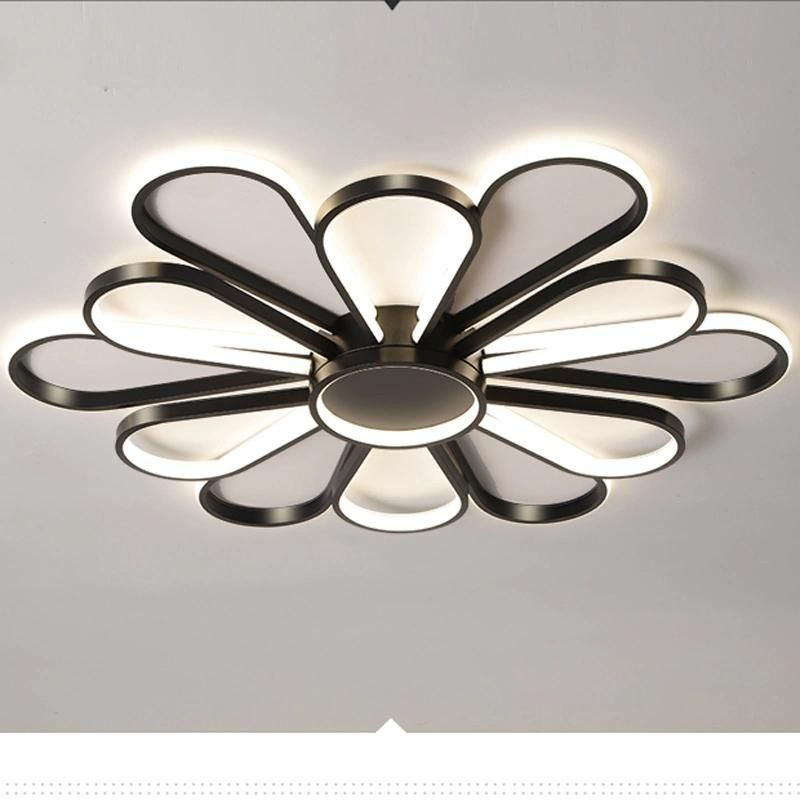 Metal Flower Shape Ceiling Light Creative Diningroom Lamp Livingroom Light LED