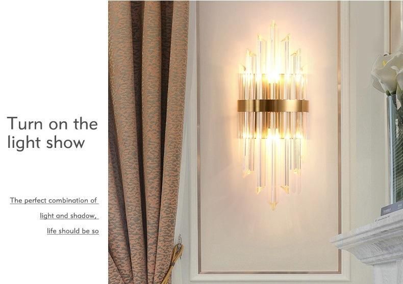 Modern Luxury Crystal Wall Lamp for Living Room or Corridor