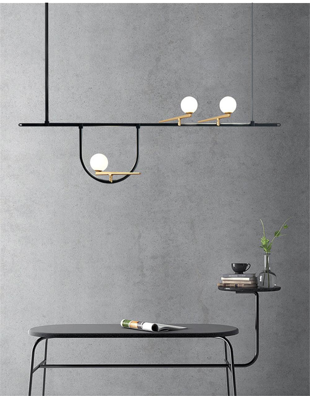 Indoor Chandelier Modern Glass Decorative LED Pendant Light