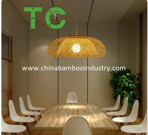 Whloesale MID-Century Bamboo Lampshade Bamboo Pendant Light Woven Hanging Lampshade