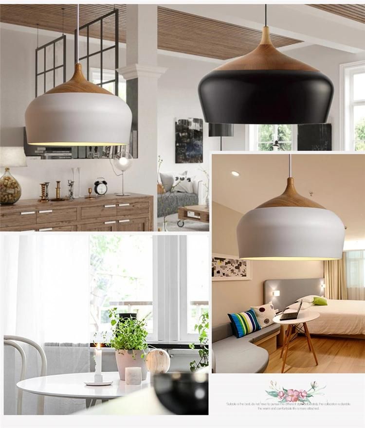 2019 Hot Sales Simple Aluminum Wood Pendant Lights Hanging Lamp