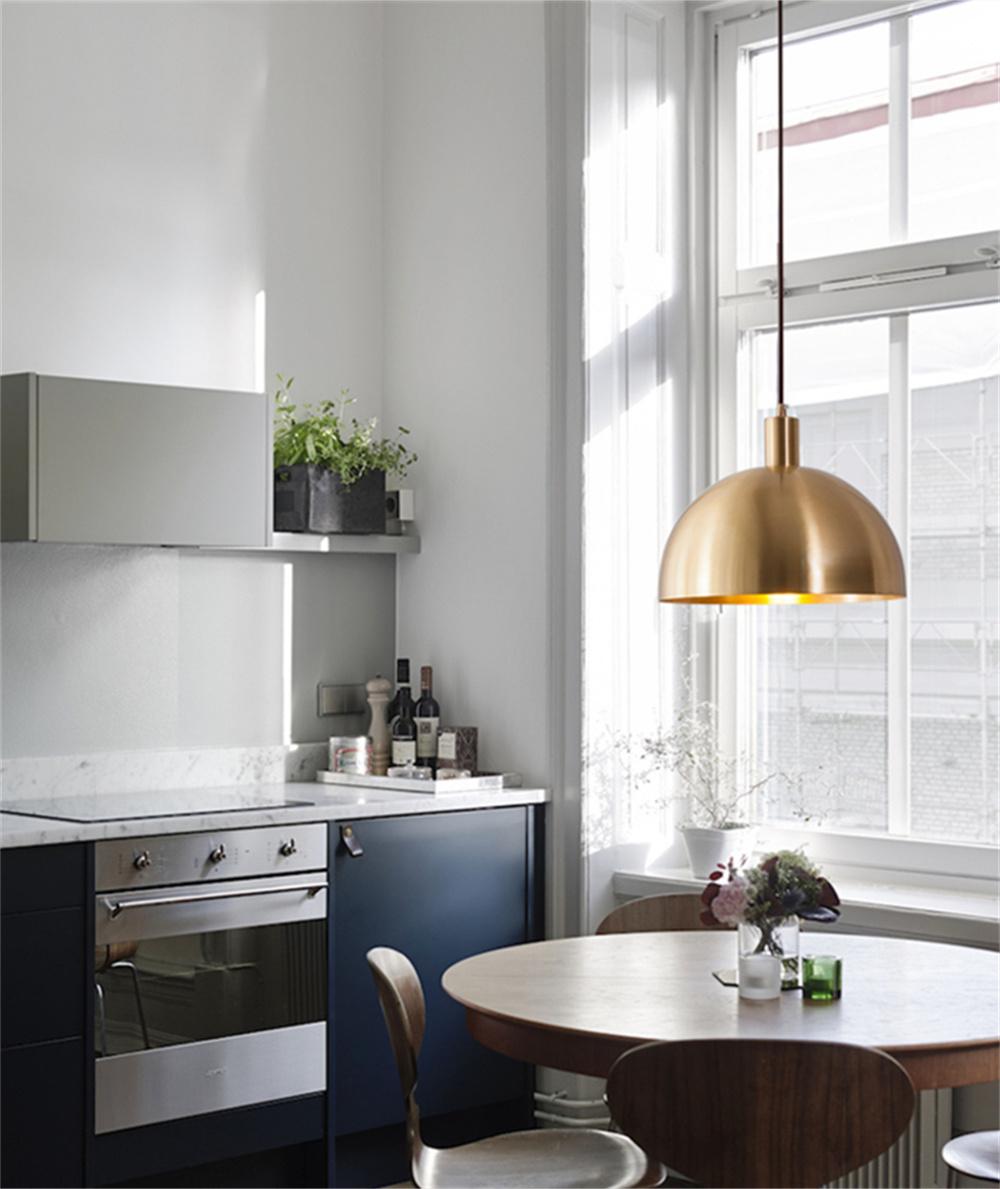 Nordic Brass All Copper Restaurant Bar Simple Chandelier
