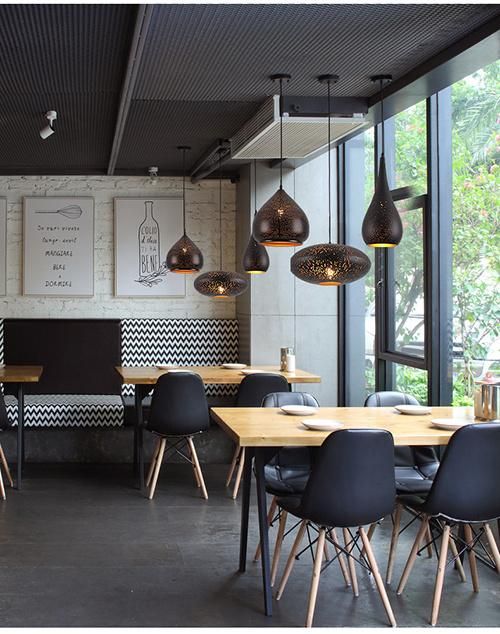 Industrial Home Lighting Pendant Lamp with Black Color for Restaurant Decorative
