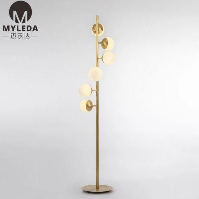 Modern Glass Metal Floor Light Standing Lamp