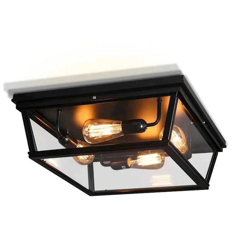 Flush Industrial Ceiling Lights Loft Square Ceiling Lamp Fixtures (WH-LA-06)