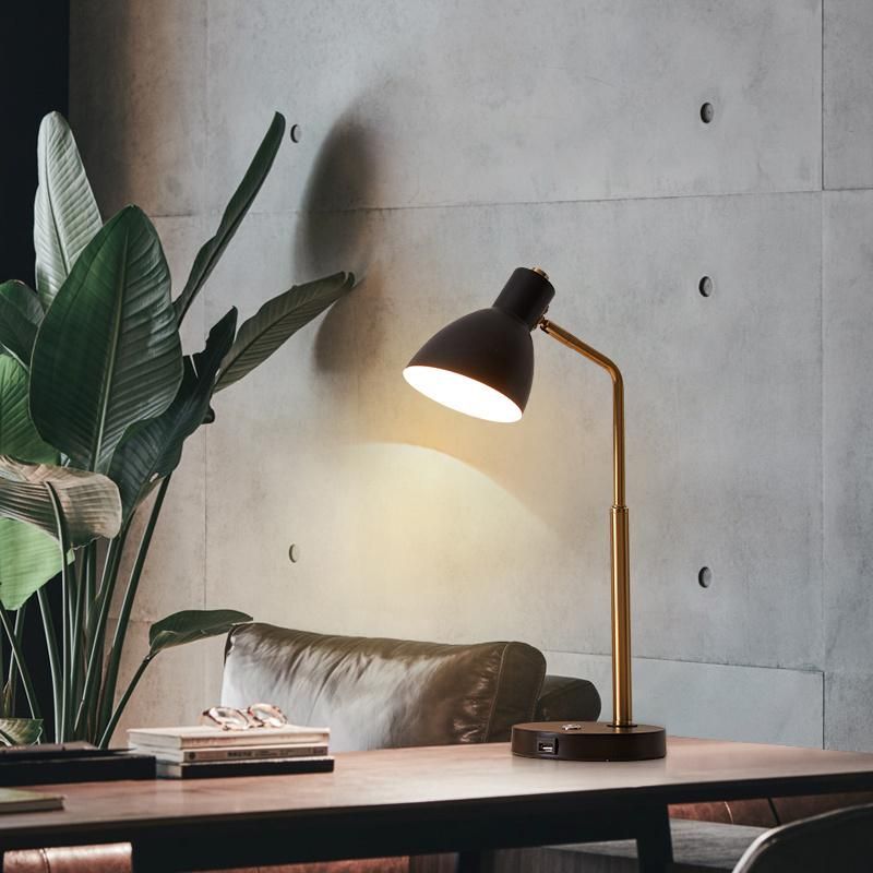 Metal Classical Table Lamp Durable Desk Lamp Reading Light Office Lamp
