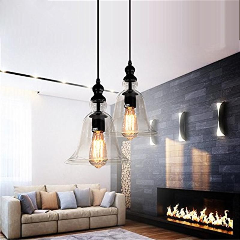 Cross-Border Restaurant Bar Chandelier Retro Cafe Bar Bedside Glass Pendant Light