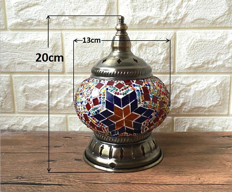 Retro Ethnic Style Bedroom Bedside Night Light Restaurant Cafe Bar Turkish Nightstand Light (WH-VTB-04)