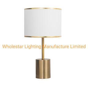 Modern Table Lamp with Fabric Shade (WHT-473)