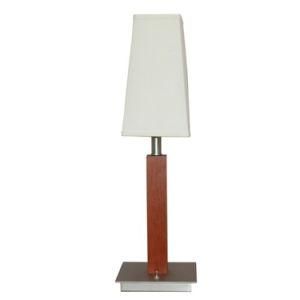 Simple Hotel Bedroom Table Lamp with Cherry Wood Body