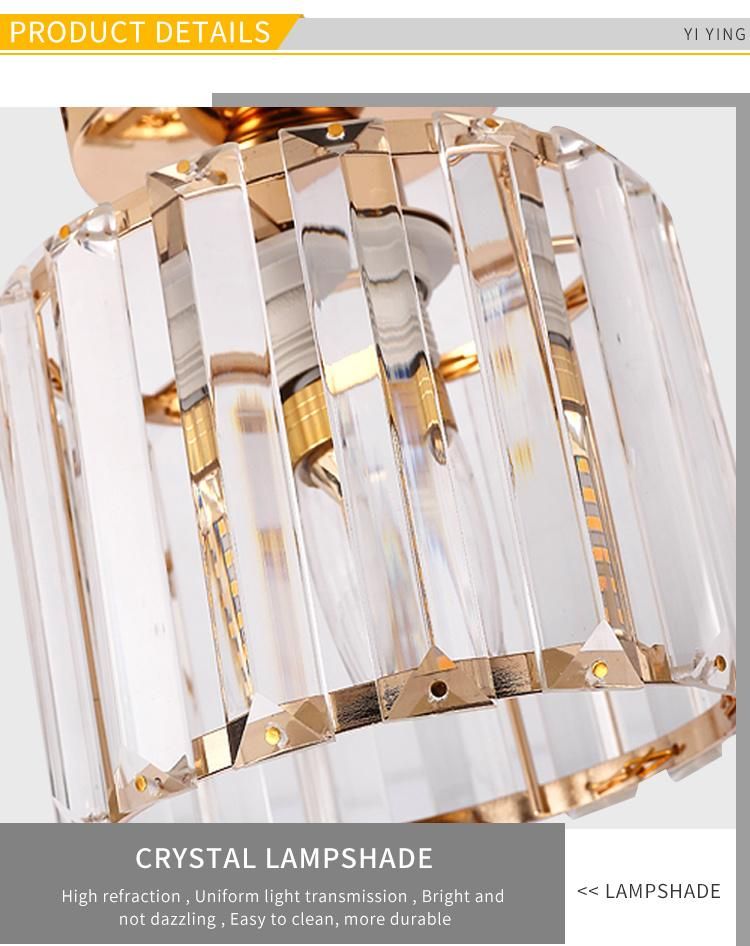 Nordic Modern LED Chandelier Hotel Restaurant Luxury Crystal Ceiling Lamp