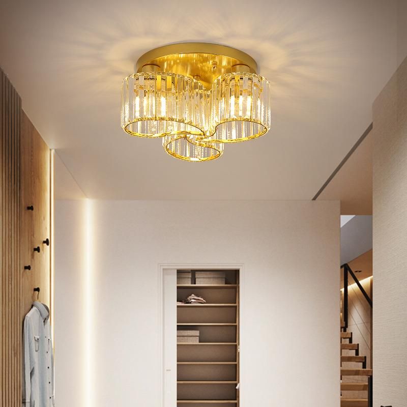 Romantic Modern Minimalist Ceiling Lamp American Model Room Personality Luxury LED Crystal Ceiling Light (WH-CA-76)