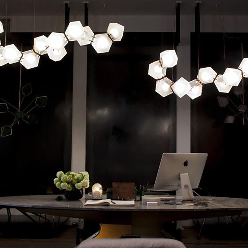 Creative Splicing White Chandelier Restaurant Bedroom Dining Room Pendant Lamp