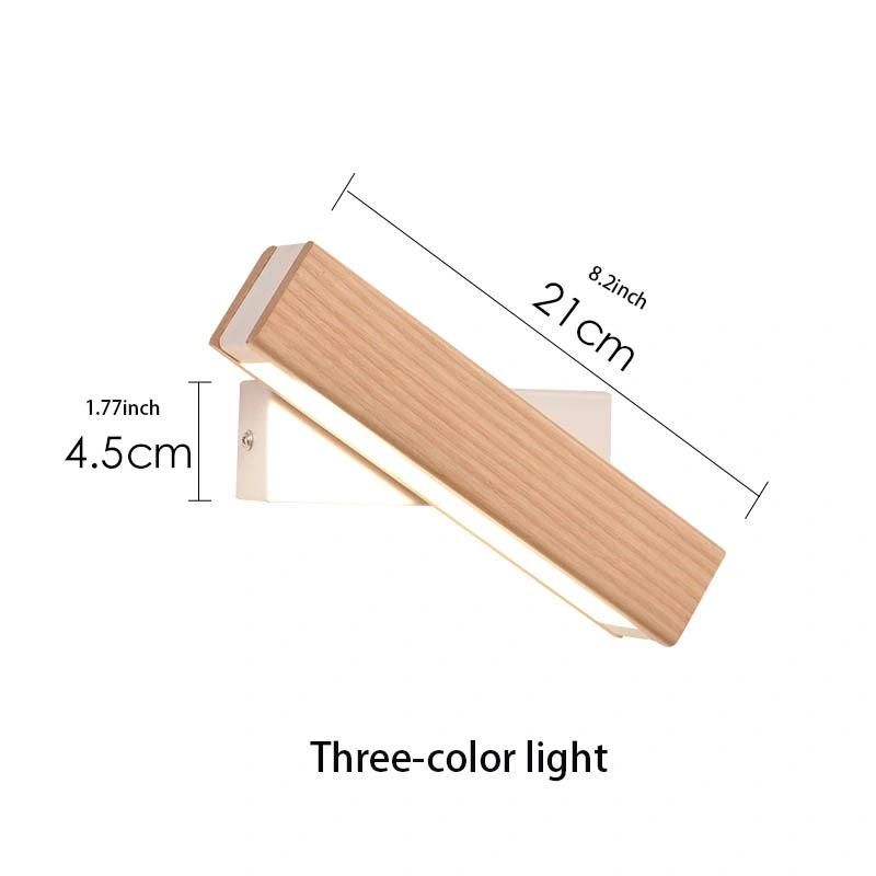 Nordic Solid Walnut Wood Wall Lamp AC110-240V LED Wall Sconces Wood Wall Lamp (WH-OR-64)