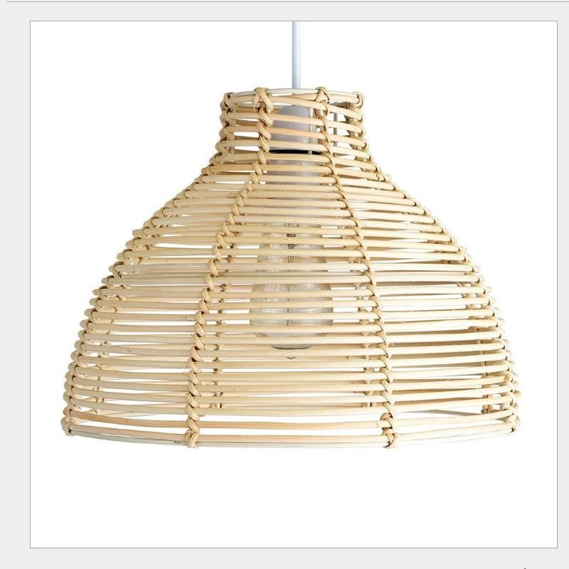 Modern Wicker Rattan Basket Style Ceiling Hanging Pendant Lights