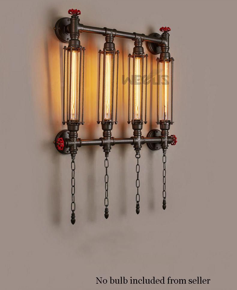 Industry Wind Amercian Vintage Style Pipe Wall Lamp Steam Punk Lamp (WH-VR-37)