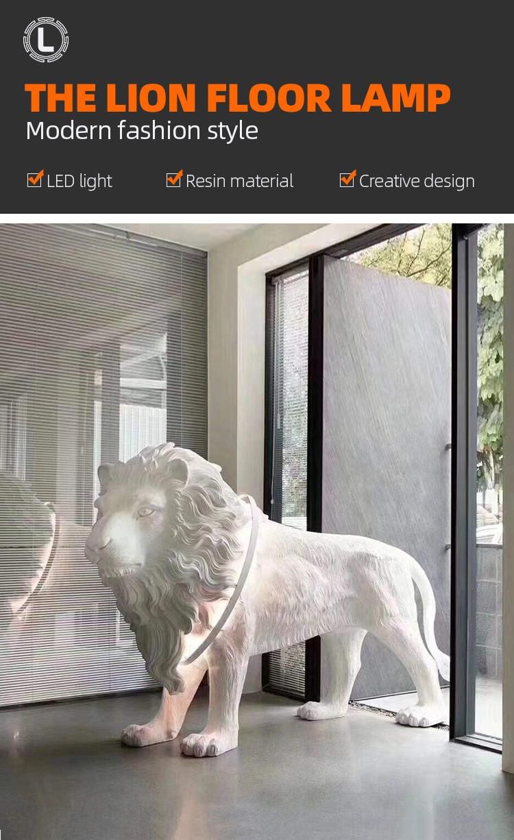 White Lion LED Floor Lamp Living Room Studio Standing Floor Lamp (WH-VFL-17)