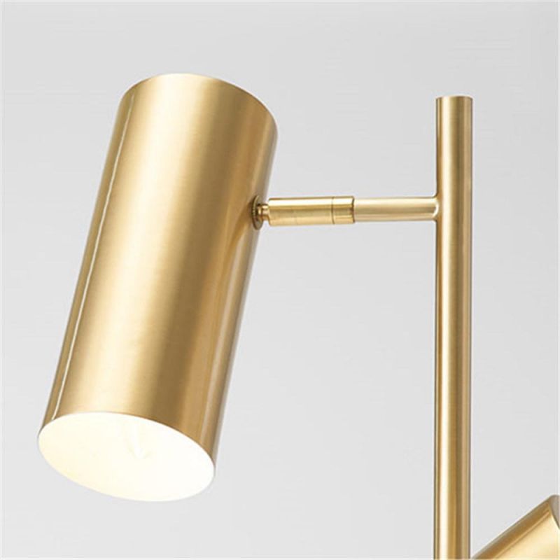 360 Degree Rotating Lamp Head Modern Marble Golden Floor Lamp