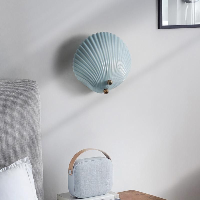 Colored Shell Shape Wall Lamp Children Bedroom Lamp Nightstand Lamp LED