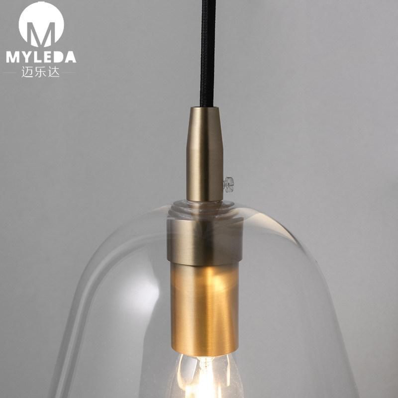 Hand Blown Glass Clear Glass Pendant Light Fixture