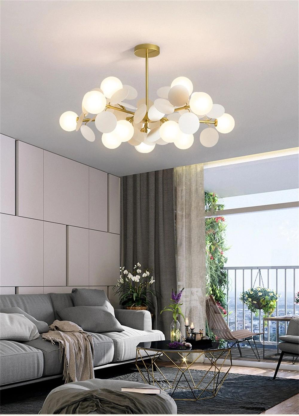 Nordic Fashion Ins Net Red Creative Bedroom Lamp Simple Modern Girl Room Children′s Room Flower Chandelier Lamp