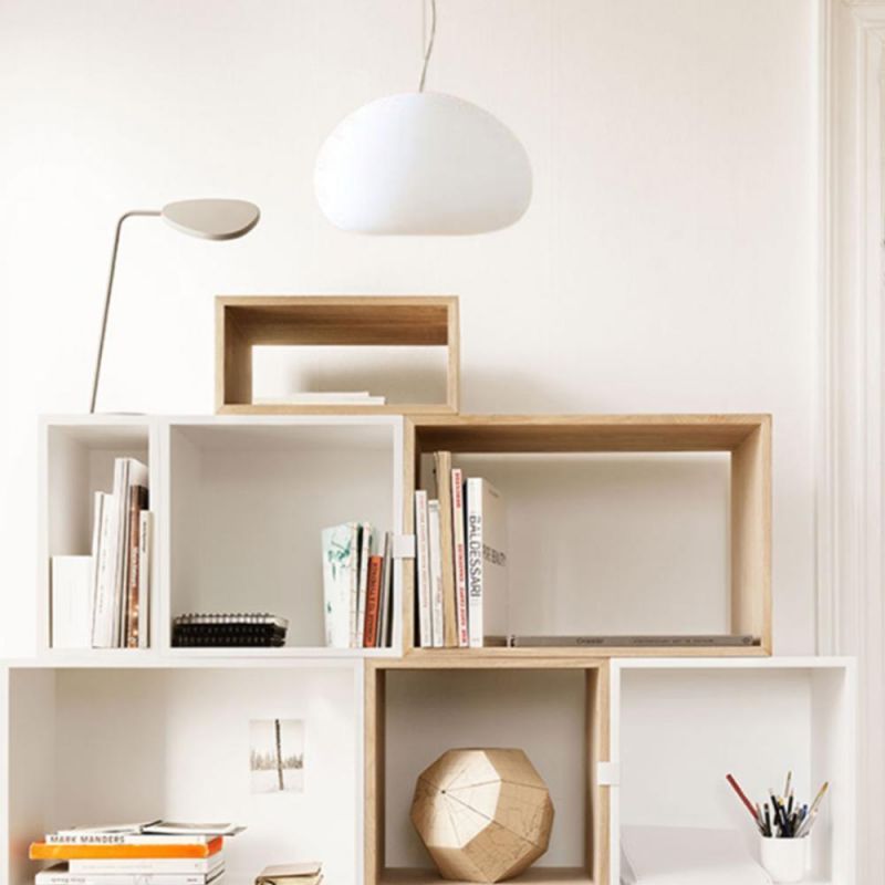 Nordic Pendant Light Minimalist White Restaurant Halfdan White Frosted Glass Pendant Light (WH-AP-343)