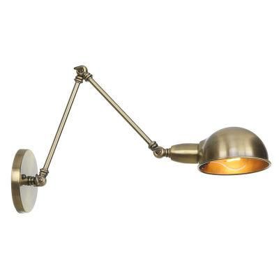 Rotatable Adjustable Bronze Fan Bone Decorative Plug in Cord Swing Arm Wall Light Wall Lamp for Bedside Reading
