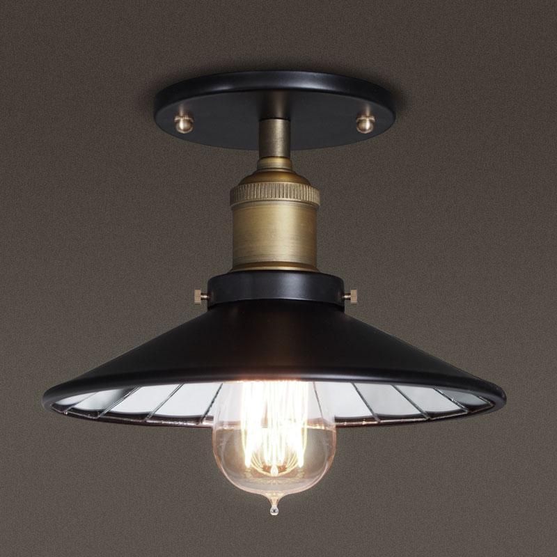 Retro Semi Flush Ceiling Lights for Living Room Bedroom Home Light Fixtures (WH-LA-23)