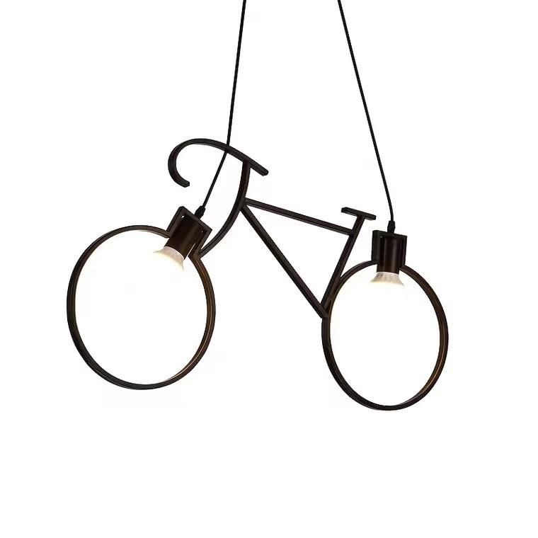 Retro Bicycle Bike Pendant Light Creative Rion Luminaire Living Room Home Lighting Chandelier Light