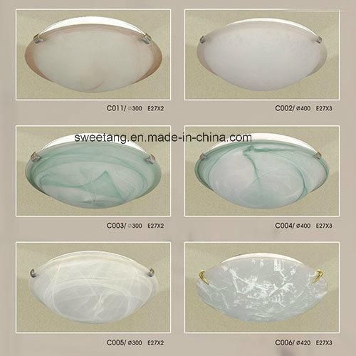 Interior Indoor Lighting with E27 Holder Glass Ceiling Light for Hotel