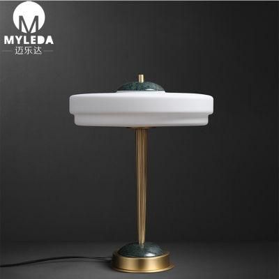 Modern Bedside Night Light Lamp White Glass Diffuser Lamp Desk Lamp