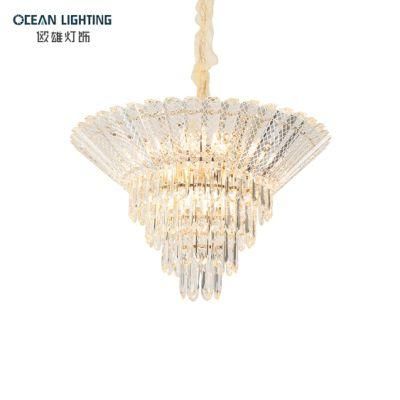 Golden Ligthing Dia40*H27cm Round Iron E14X7 Diamon K9 Crystal Chandelier