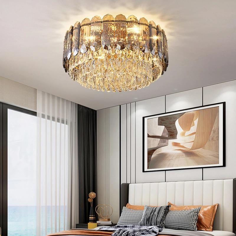 Luxury LED Ceiling Chandelier for Living Room Big Crystal Lamp Ceiling Light Fixture (WH-CA-67)