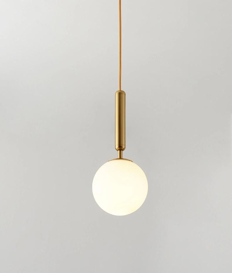 Modern Glass and Brass/Black Hanging Pendant Light for Dining Room