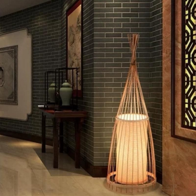 Chinese Bamboo LED Floor Lamps Standing LED Floor Lamps for Living Room Decorative Floor Lamp (WH-WFL-03)