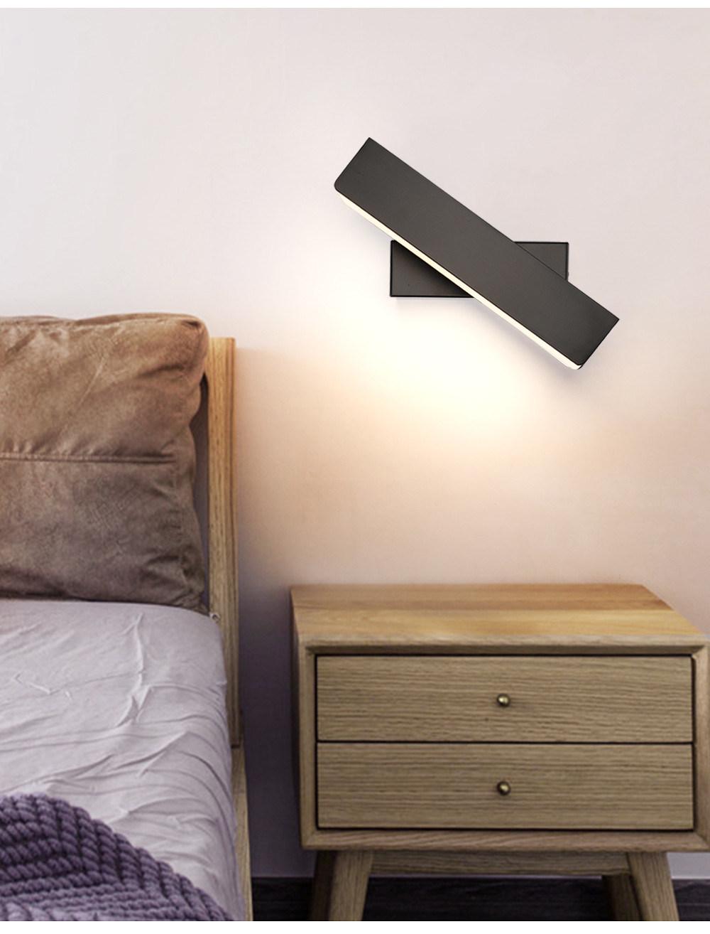 Wall Lamp for Corridor Aisle Balcony Bedside Study Living Room Bedroom Mirror LED Lighting 10cm 25cm 30cm Black/White