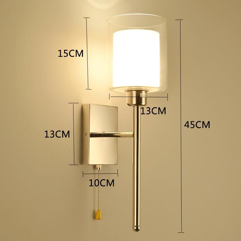 Vintage Glass Wall Lights Indoor Modern Lamp for Bedroom Bedside Decoration