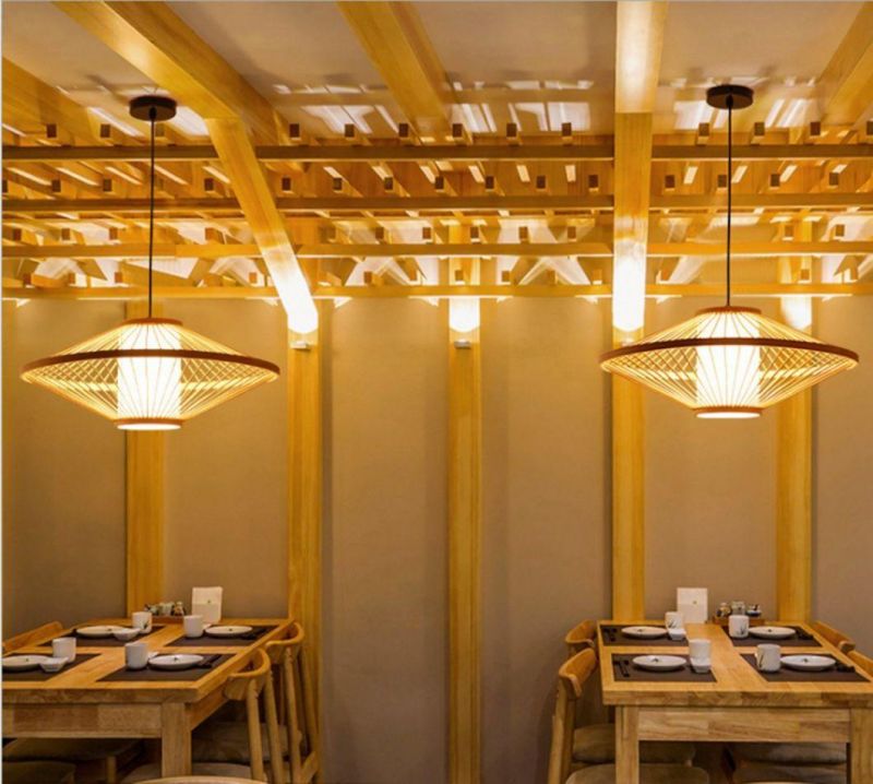 UFO Pendant Bamboo Lamp for Restaurant House Southeast Asia Japanese