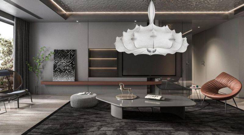 Idaqiu Factory Outlet Luxury Hotel Blimp Zeppelin Bubble Cocoon Silk Pendant Lamp