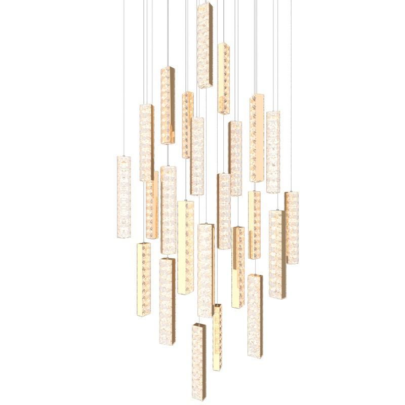Crystal Hotel Lobby Exhibition Hall restaurant Chandelier Pendant Lamp Light